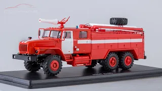 Урал-4320 Автоцистерна пожарная АЦ-7,5-40 | Start Scale Models - SSM | Масштабные модели автомобилей