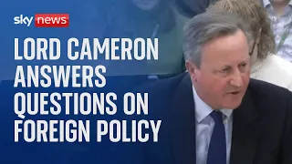 Lord Cameron answers questions at the Foreign Affairs Select Committee