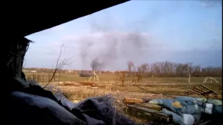 Миномётный обстрел ВСУ - 03.24.2015