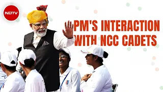 77th Independence Day: PM Modi Interacts With NCC Cadets At Red Fort