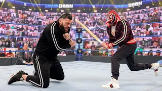 ROMAN REIGNS BRAWLS WITH REY MYSTERIO AND DOMINIK MYSTERIO WWE SMACKDOWN FULL SEGMENT