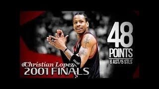 Throwback: Allen Iverson LEGENDARY Performance in 2001 Finals Game 1 at Lakers - 48 Pts, 6 Stls