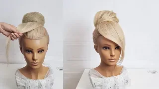 Beautiful hairstyles step by step.Quick and easy hairstyle.How to make bangs