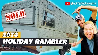 Classic Camper Rescue!  Unveiling 1973 Holiday Rambler Vacationer Travel Trailer #DIY