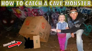 CAVE MONSTER!!! BOX FORT TRAP! Catching the Pond Monster in It's Lair!