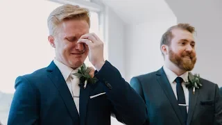 Emotional Groom Cries Tears of Joy When He Sees His Beautiful Bride Enter the Wedding Ceremony