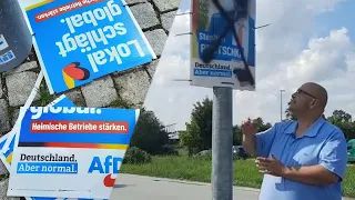 Linke manipulieren Wahlkampf - Zerstörung von Plakaten!