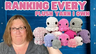 Every Plush Yarn In My Collection!  Let’s rank and compare them! Premier, Bernat and more!