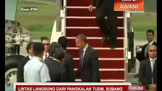 Presiden AS Barack Obama tiba di Malaysia