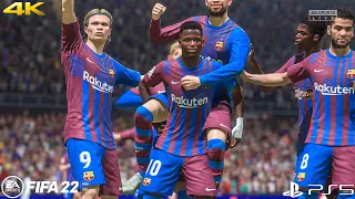 FIFA 22 PS5 | Barcelona Vs Real Madrid Ft. Erling Haaland, Mbappe, | La Liga 22/23 | Gameplay 4K