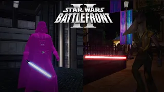 Darth Jar Jar & Pink Darth Vader! Funny Star Wars Battlefront 2 Mods