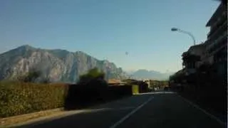 Driving along the eastern shore of Garda lake, Italy. Part 3