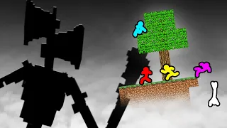 Stickman VS Minecraft: Sirenhead Skyblock - AVM Shorts Animation