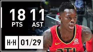 Dennis Schroder Full Highlights Hawks vs Timberwolves - 18 Pts, 11 Assists | January 29, 2018