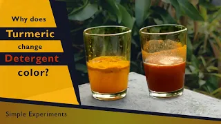 Why the turmeric yellow turns red with detergents ? | Simple Experiments