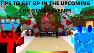 TIPS FOR THE UPCOMING CHRISTMAS EVENT!! | Bubble Gum Simulator | Roblox