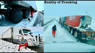 Truck Fas gya 😱 Tire Chain ne kaam nhi kiya | canada Drivers helping in storm | Part - 02