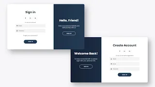 Sign in & Sign up Page with awesome sliding animation using [HTML, CSS & JS]