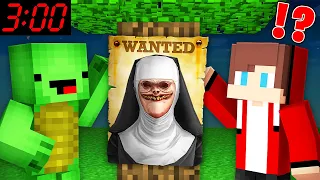 Scary SISTER MADELINE is WANTED by JJ and Mikey At Night in Minecraft Challenge! - Maizen