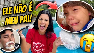 DESCOLORI A BARBA DELES E A VALENTINA CHOROU COM O QUE VIU!!!! 😱😂😭 * ficou horrível *