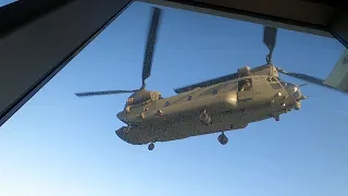 Chinook Meets a Ship / British Royal Navy Drill.. / Go Pro View.