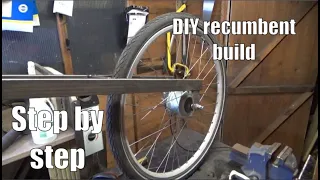 Build your own recumbent bike part 1. diy short wheelbase recumbent bike build 26 x 24'' wheels.