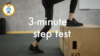 3-minute step test timer | test aerobic fitness | with instructions & norms