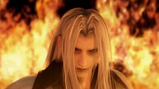 Crisis Core Final Fantasy 7 Reunion: Sephiroth Fire Scene (CG)