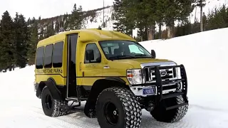 Snowcoaches in Yellowstone