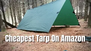 Testing The Cheapest Bushcraft Tarp On Amazon - Lomo 3 x 3 tarp