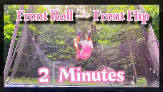 How To Land Front Flip In 2 Minutes! On Trampoline