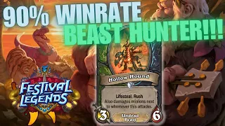 Unleashing the Power: Big Beast Hunter Deck with Hollow Hound | Hearthstone Gameplay