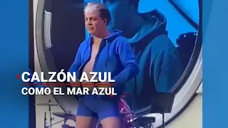 ¡CALZÓN AZUL! | Cristian Castro le robó el show a Miranda al quedar en calzoncillos
