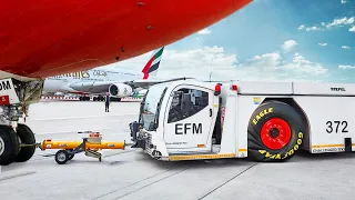 The Insane Amount Of Pushback Tugs Pack To Move Giant Airplanes