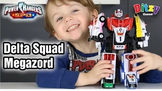 Power Rangers SPD Delta Squad Megazord Toy Review by The Ditzy Channel!