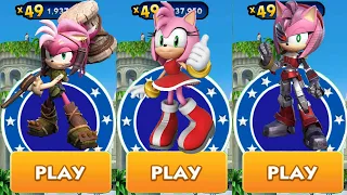 Sonic Dash - Thorn Rose vs Rusty Rose vs Amy - All New Sonic Prime Characters Unlocked and Upgraded