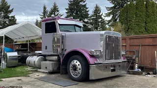 April 15, Часть 9 реставрация проект Peterbilt 379 продолжается и первый выезд на улицу ISX565￼