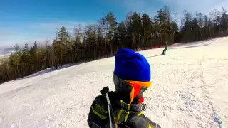 ГК Олха, спуск на сноуборде.