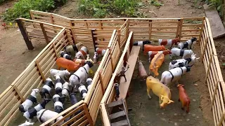 brincando de fazendinha, vacinando e ferrando o gado no curral novo