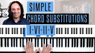 Simple chord substitutions for I-VI-II-V