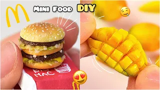 4 Polymer Clay DIYs ~ Miniature Art Food 🍔 | Strawberrypuffcake