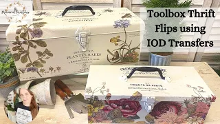DIY Toolbox Thrift Flips using IOD Transfers | French Country | Cottage Farmhouse