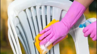 How To Clean White Plastic Chairs #cleaning #cleaninghacks #cleaningtips #organizedhome #declutter