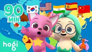 [ALL] 🌎 World Tour Series | Animation & Cartoon Compilation | Virtual Tour for kids | Hogi Pinkfong