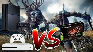 Xbox one and PS4 vs Gtx 1050ti witcher 3 [test fps]