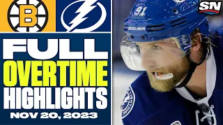 Boston Bruins at Tampa Bay Lightning | FULL Overtime Highlights - November 20, 2023