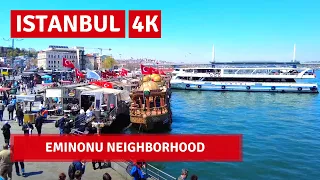 Istanbul 2022 Eminonu 21 April Walking Tour|4k UHD 60fps