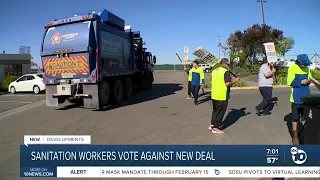 Sanitation workers vote against new deal