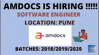 OFF-CAMPUS HIRING 2018/2019/2020 | | SOFTWARE ENGINEER || AMDOCS || PUNE