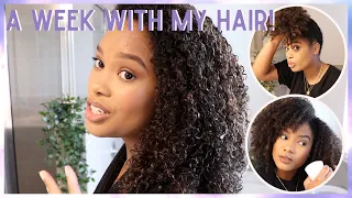 A WEEK WITH MY HAIR VLOG refreshing old curls | natural hair regimen